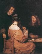TERBORCH, Gerard Card-Players awr oil painting reproduction